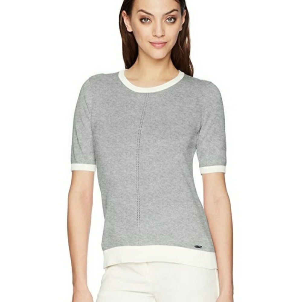 ● Calvin Klein | Women Boat neck stripped sweatshirt - Picture 16 of 16